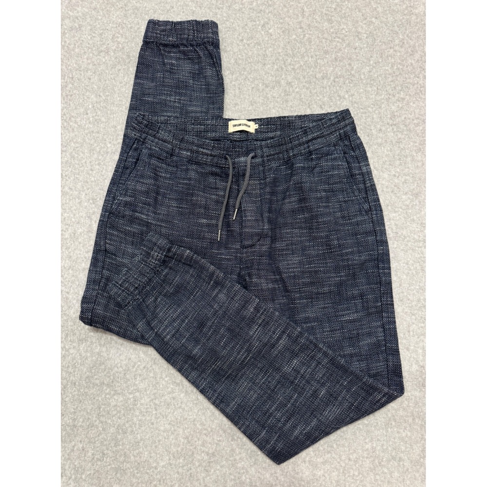 Taylor Stitch Navy Apres Organic Cotton Jogger Pants Mens Medium Drawstring